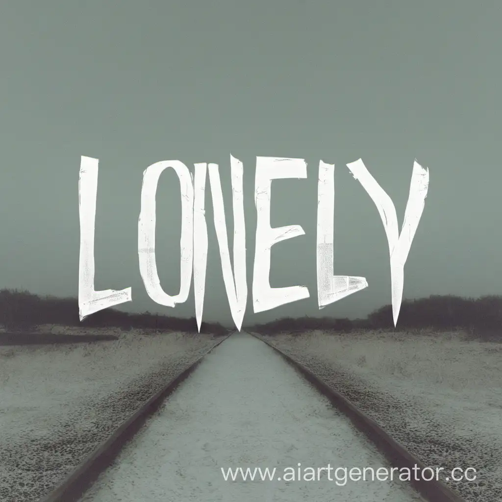 Lonely-Track-Cover-Design-with-Abstract-Sound-Waves