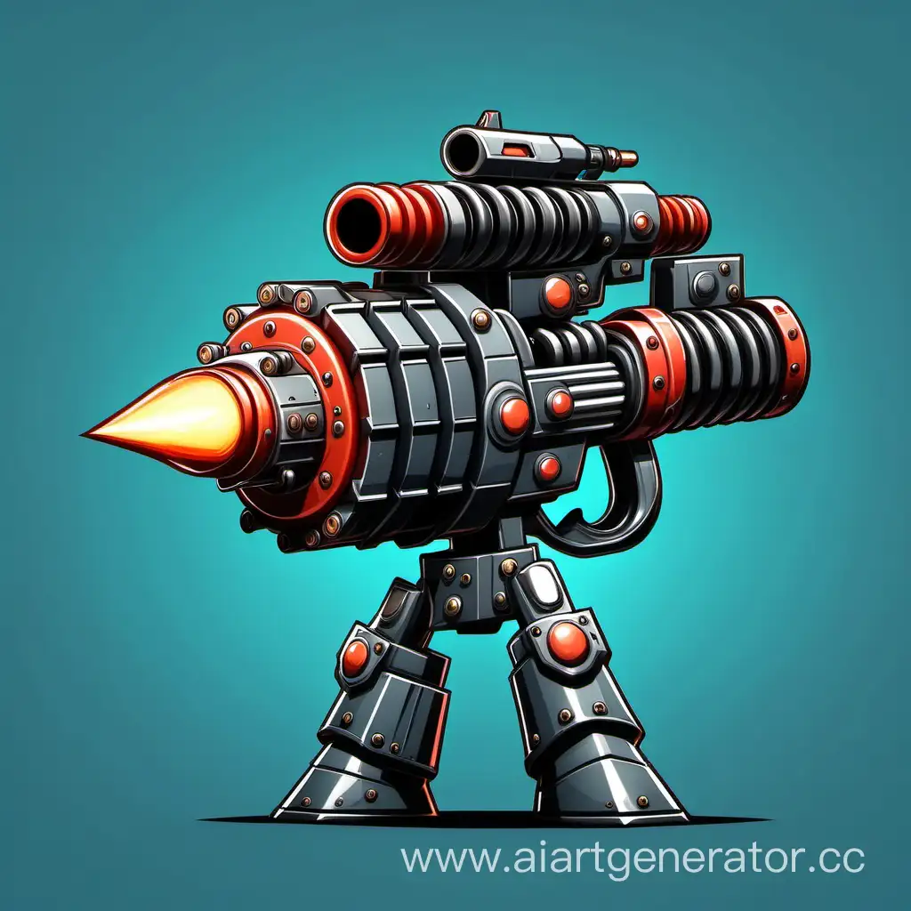 Colorful-Cartoon-Minigun-with-Round-Shield-for-ActionPacked-Adventure