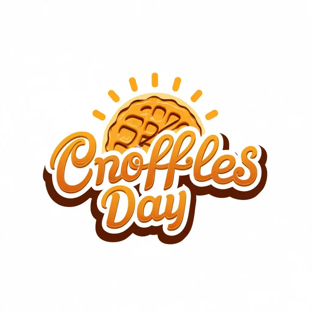 a logo design,with the text "Croffles Day", main symbol:Croffle and cheerful day,Moderate,be used in Restaurant industry,clear background