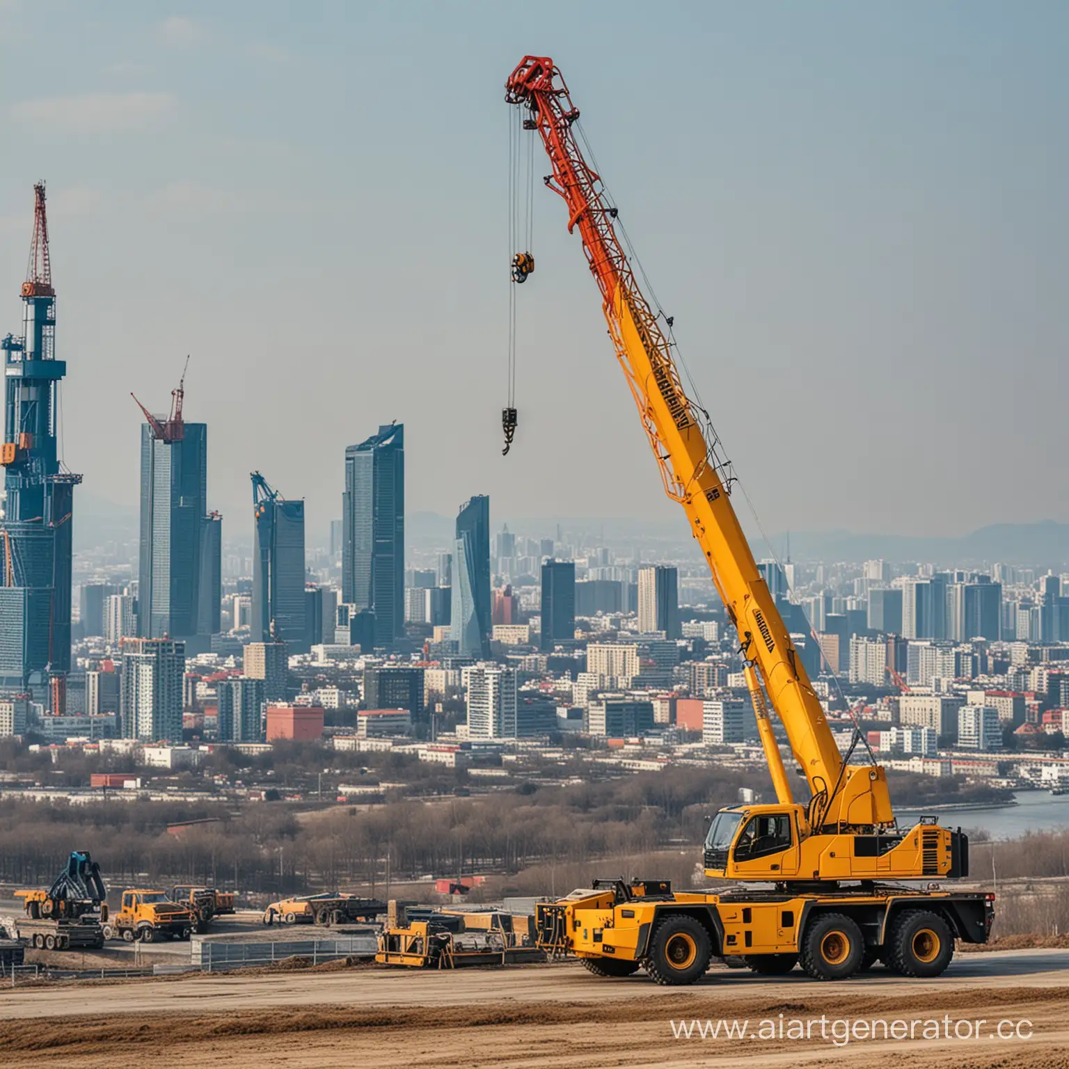 City-Construction-Equipment-in-Action-Auto-Crane-Aerial-Platform-and-More