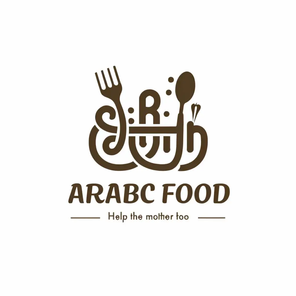 a logo design,with the text "arabic food", main symbol:logo for an Arabic food application that help the mother to know what to cook a dish for the day from ingredience  they have at home 
,Moderate,clear background