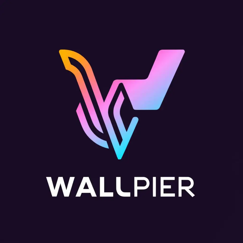 a logo design,with the text "Wallpier", main symbol:shape for w,complex,be used in Technology industry,clear background
