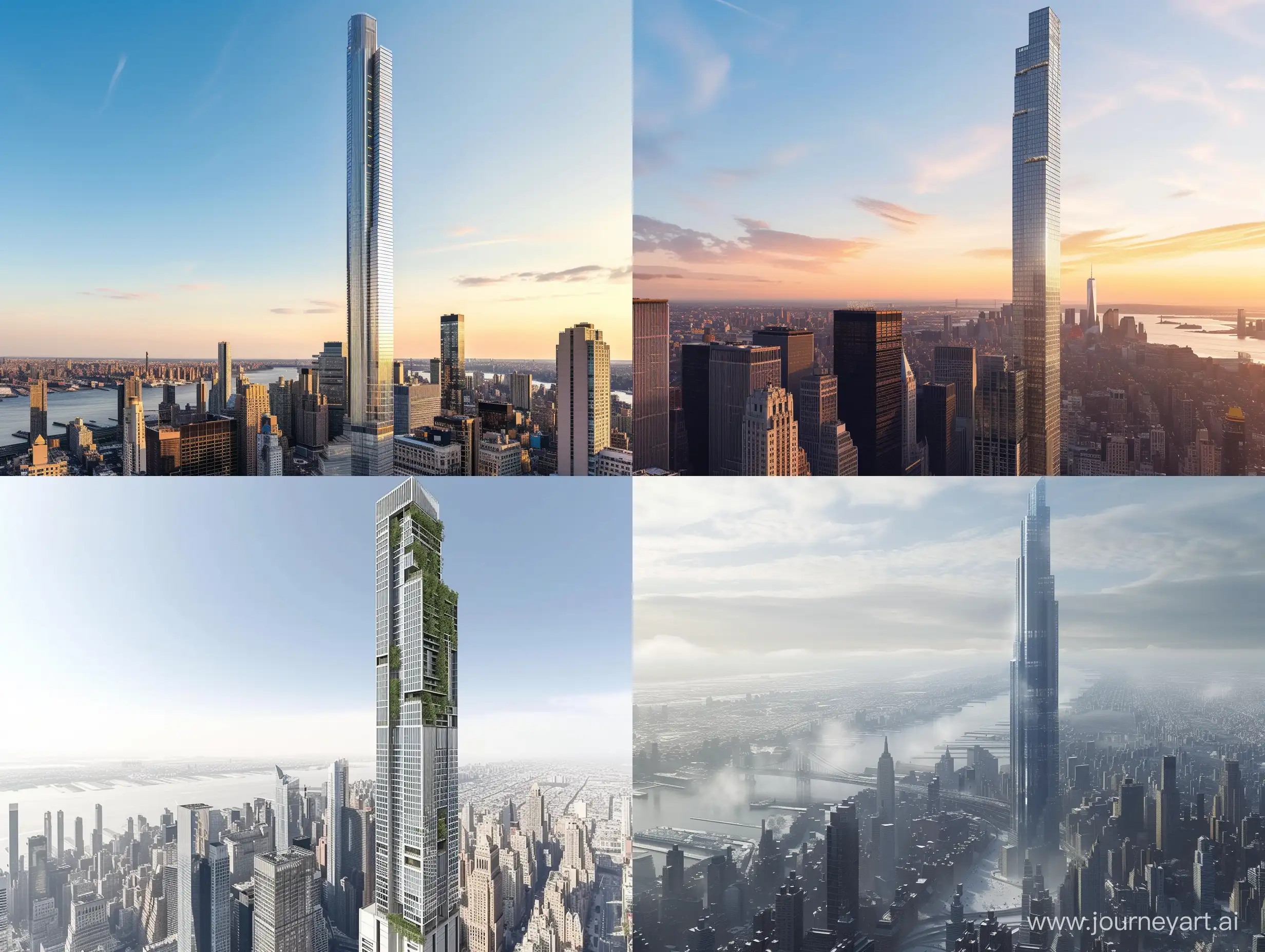 tall building concept for new york city, detailed, architecture, height,
