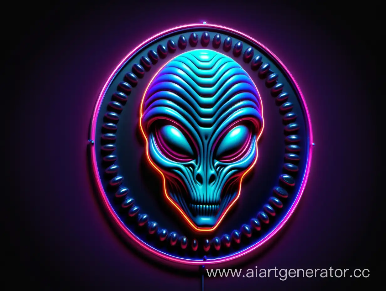 Realistic-Neon-RGB-Lights-Illuminate-Alien-Artifact-Symbol