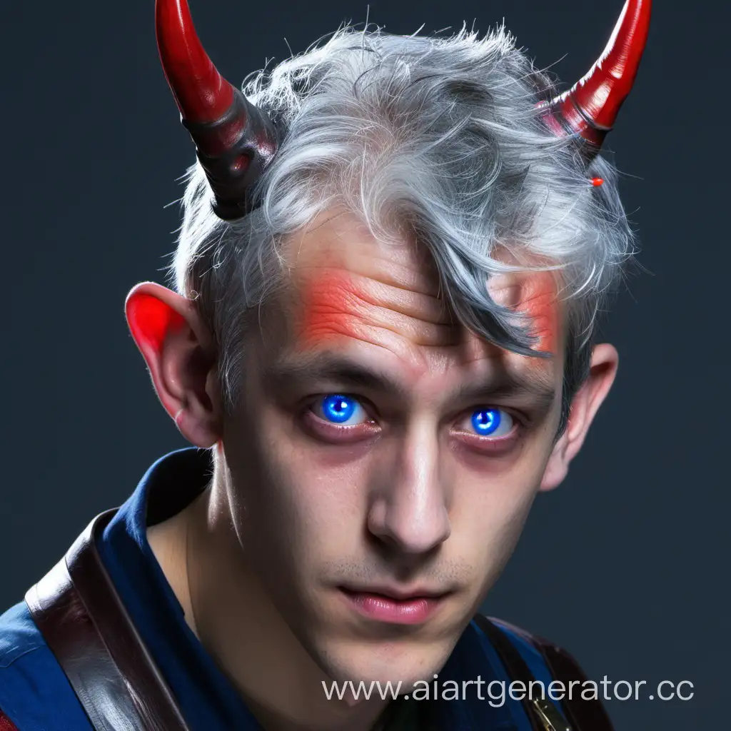 Enigmatic-GrayHaired-Youth-with-Heterochromatic-Eyes-and-a-Radiant-Red-Horn
