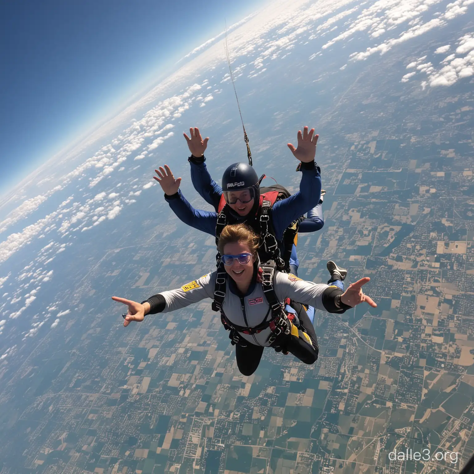 Sky diving