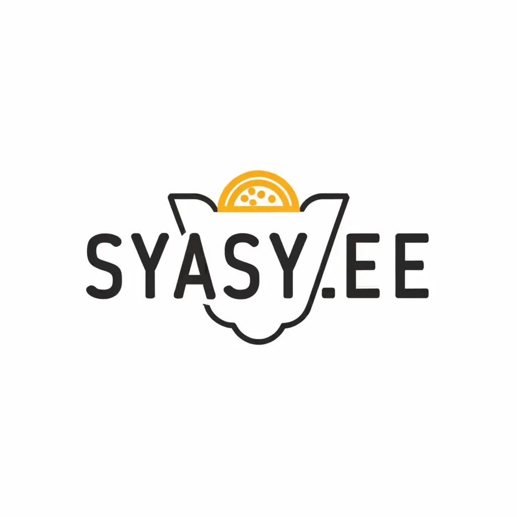 a logo design,with the text "SyaaSyeee", main symbol:food,Minimalistic,be used in Entertainment industry,clear background