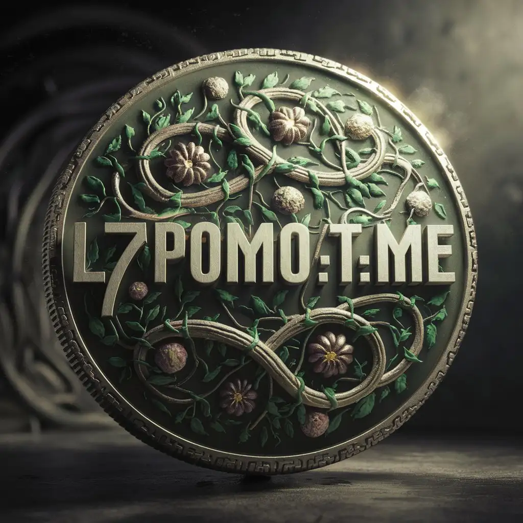 Монета с 3д текстом l7pomo.t.me