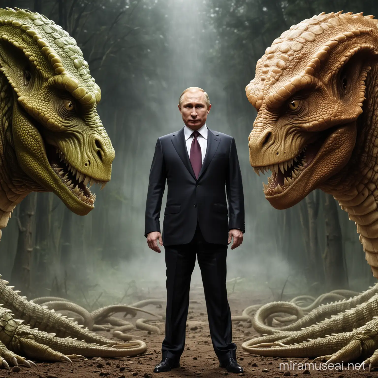 Putin Confronts Reptiloids in Intergalactic Showdown