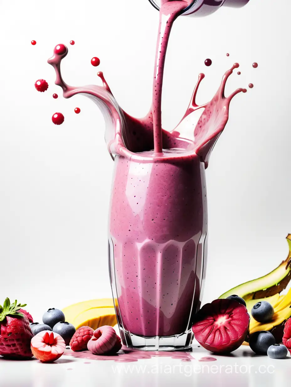 Colorful-Smoothie-Pouring-on-Clean-White-Surface