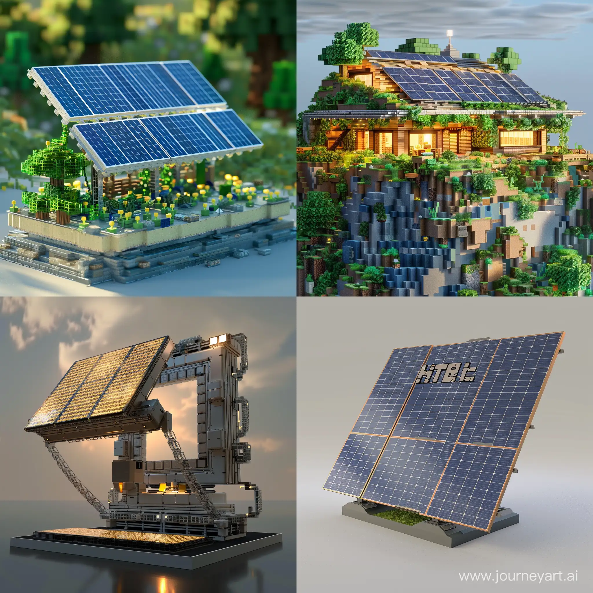 Minecraft-Solar-Panel-Model-Advanced-HiTech-Design