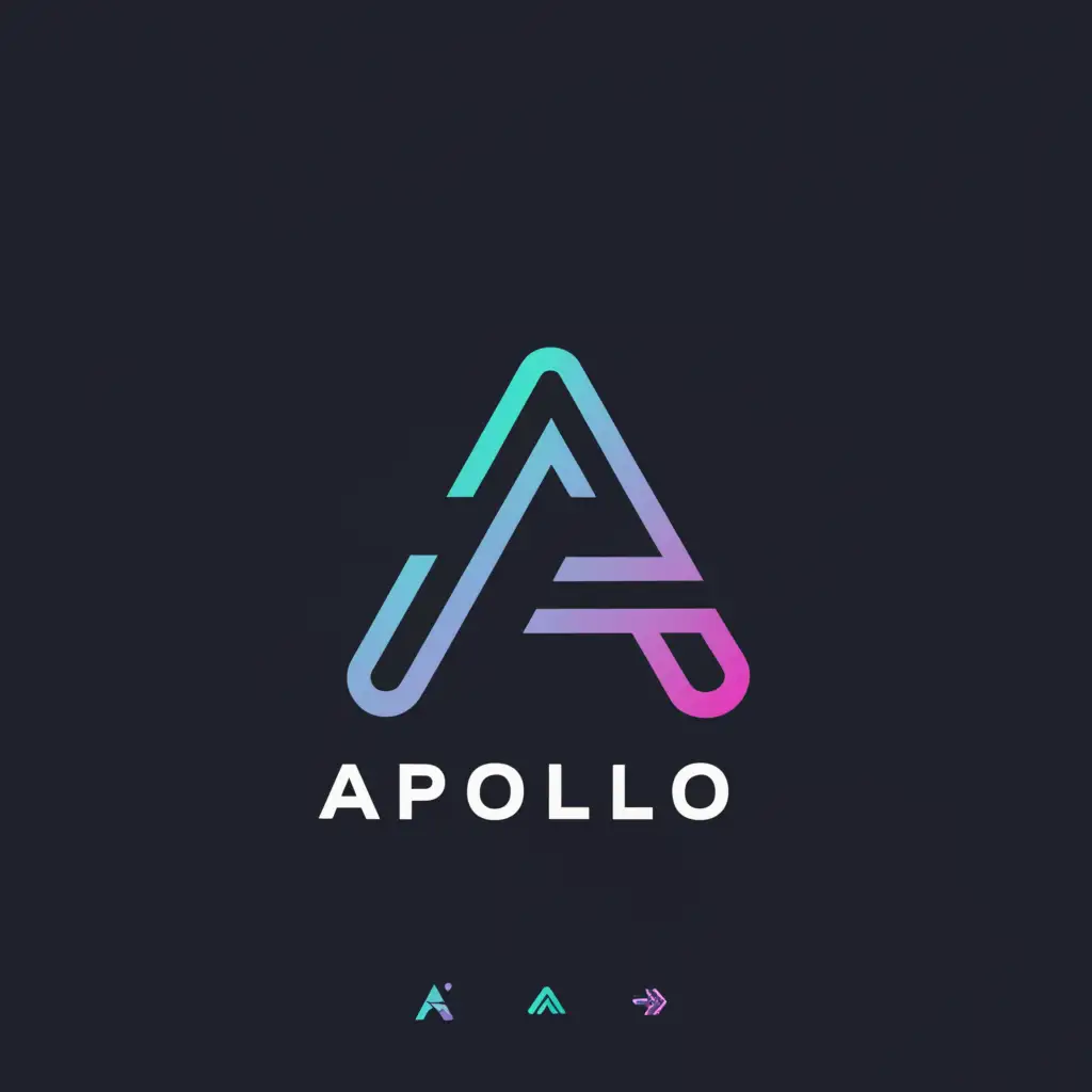 a logo design,with the text "Apollo", main symbol:Letter A,Moderate,be used in Technology industry,clear background