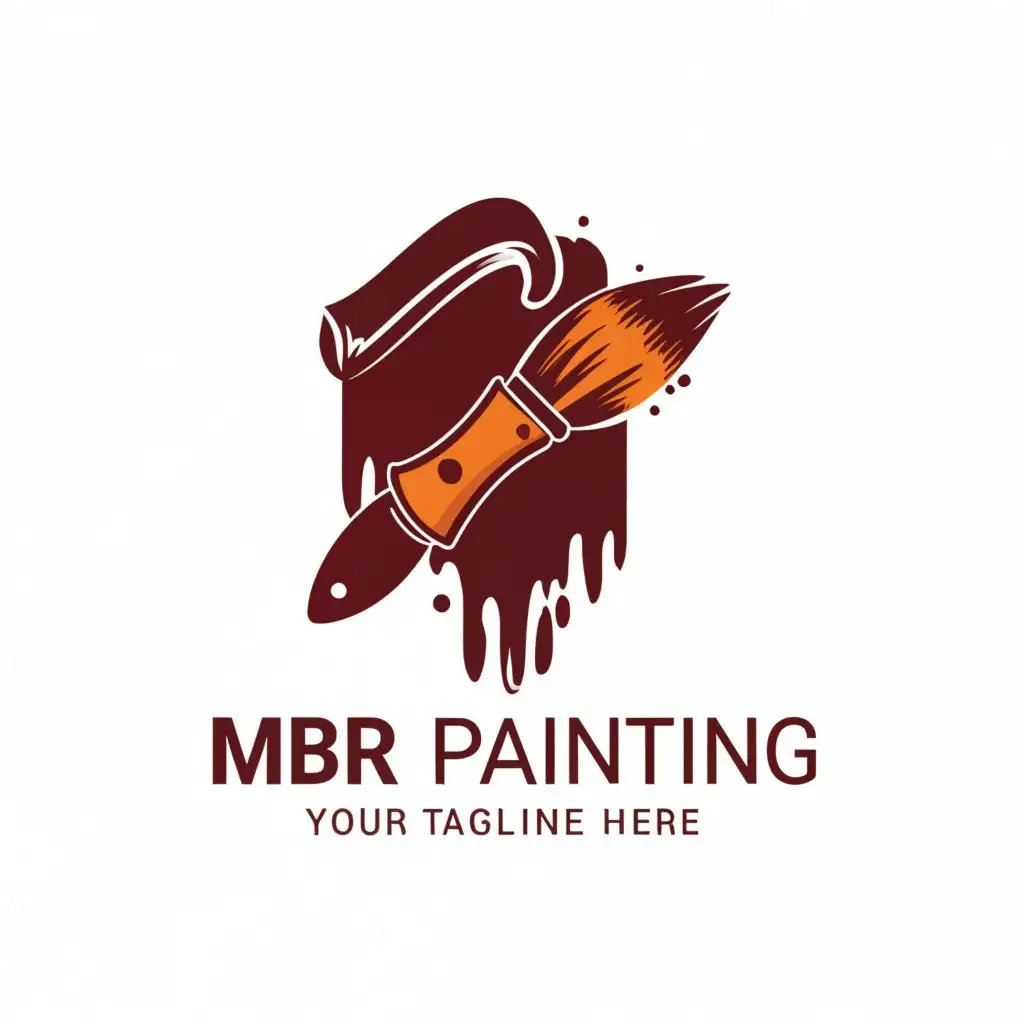 a logo design,with the text "MBR Painting", main symbol:Paint ,Moderate,clear background