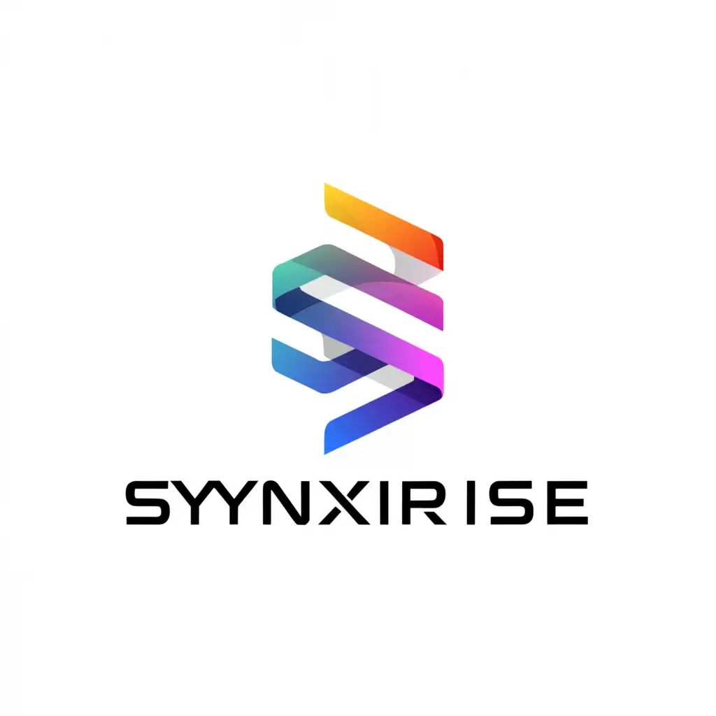 a logo design,with the text "SYNXRISE", main symbol:S,Moderate,be used in Technology industry,clear background