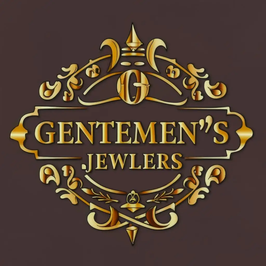 LOGO-Design-For-Gentlemens-Jewelers-Luxurious-Gold-Emblem-with-Elegant-Typography