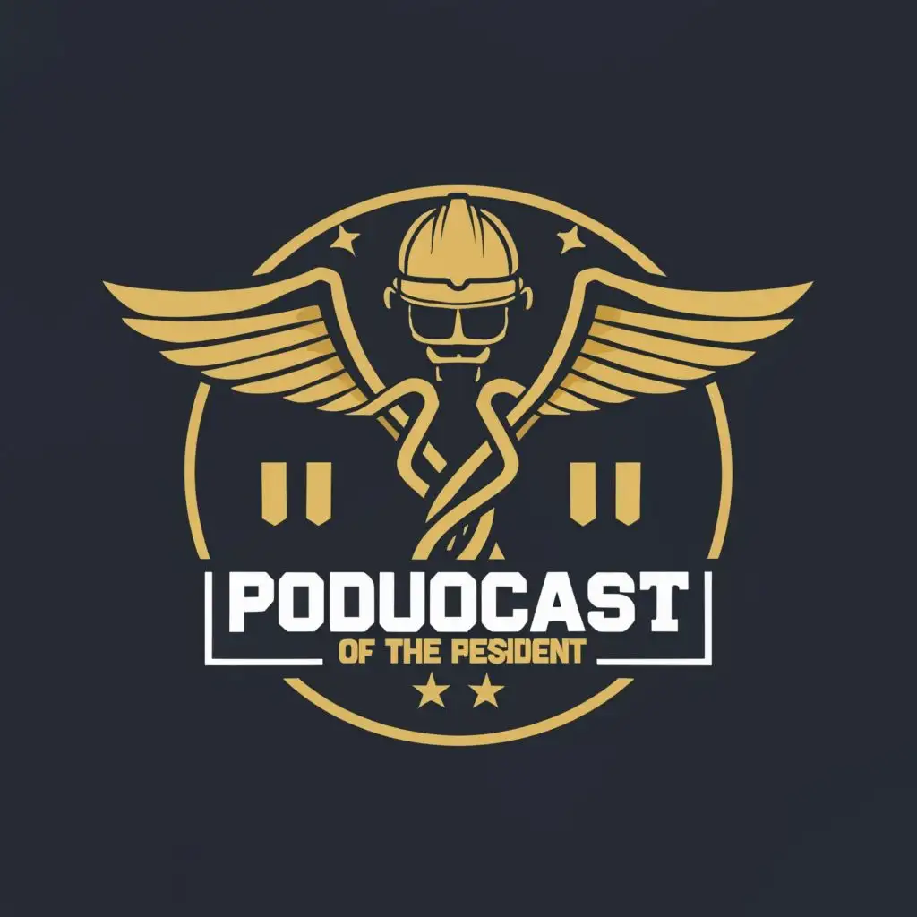 LOGO-Design-For-Podcast-of-the-President-Caduceus-and-Winged-Helmet-Symbolizing-Leadership-in-the-Construction-Industry