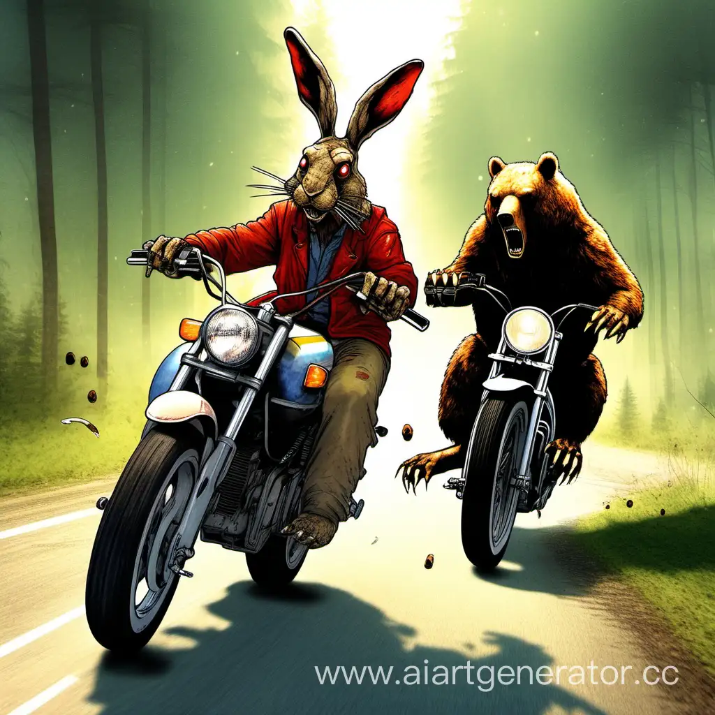 Thrilling-Motorcycle-Escape-from-Angry-Bear