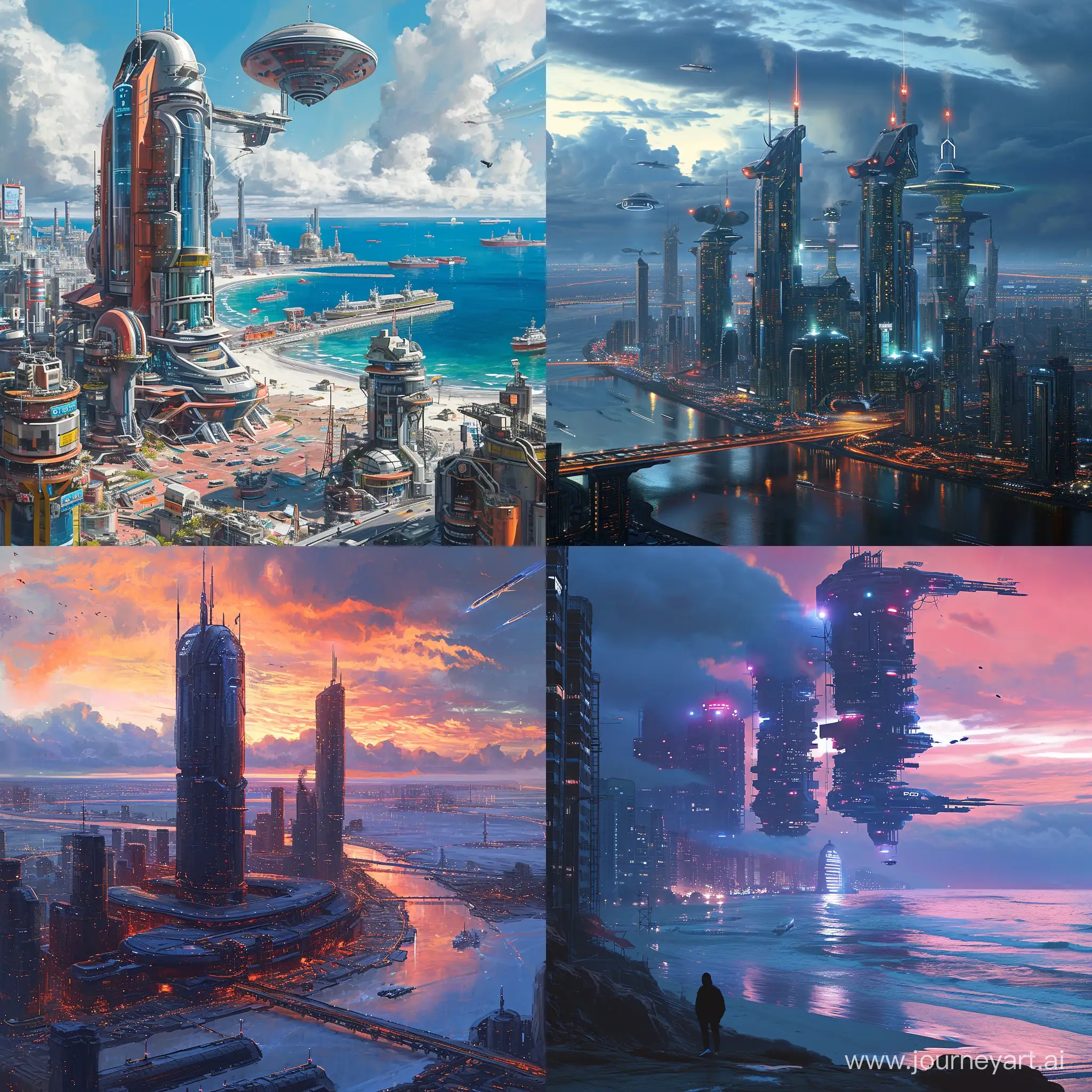 Futuristic Vladivostok, 2020s style, trending on artstation, trending on DeviantArt, future, science fiction 
