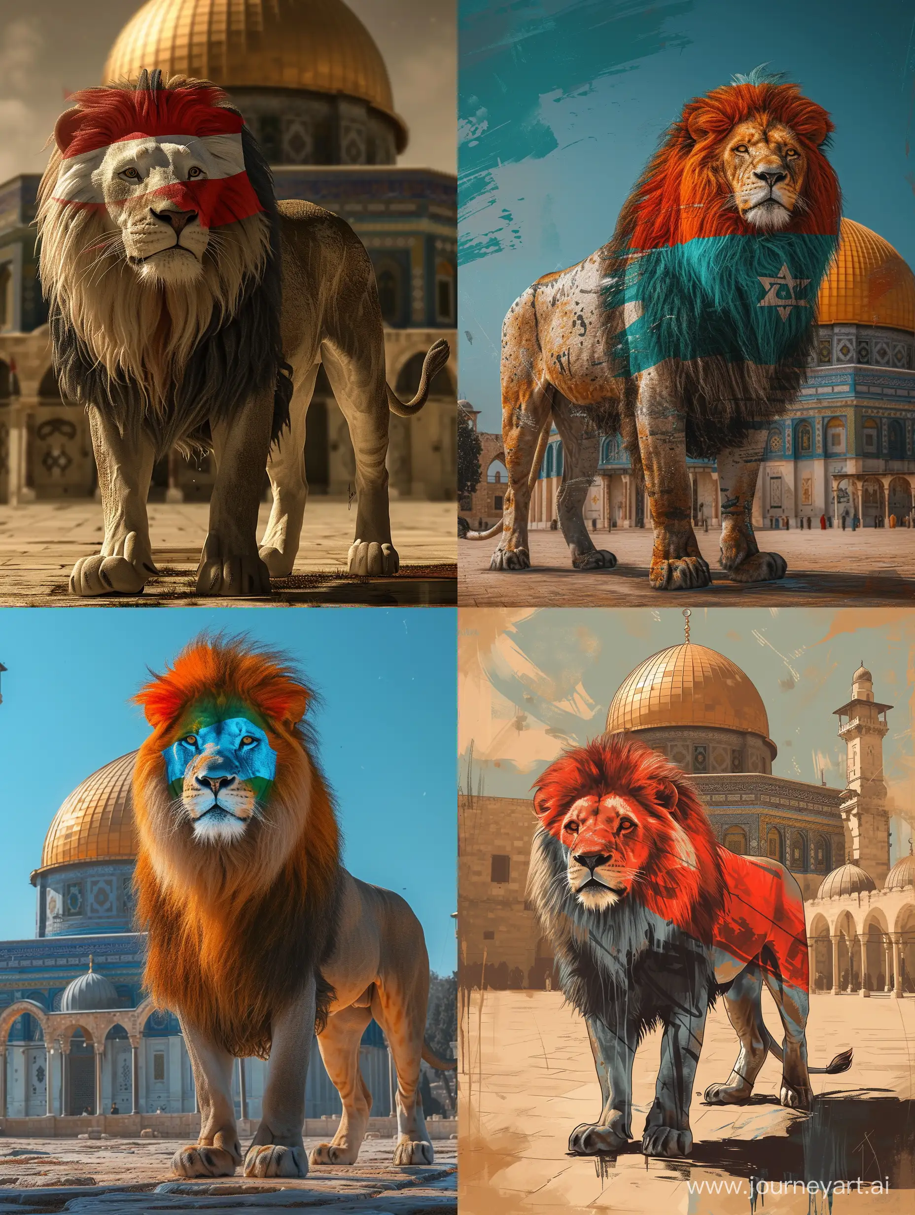 Syrian-FlagColored-Lion-Guarding-AlAqsa-Mosque