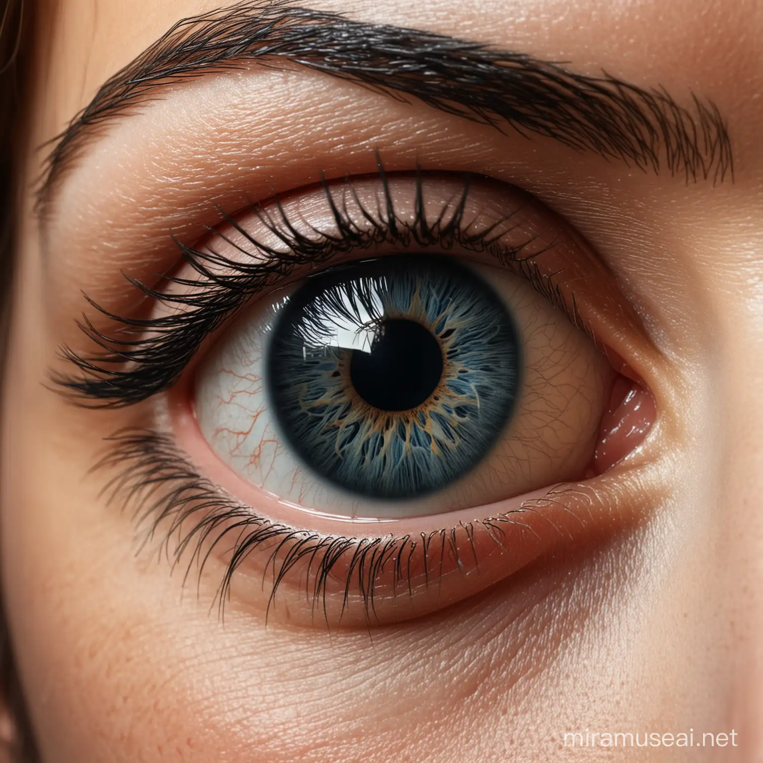 Realistic Eye Tattoo Design with Detailed Light and Shadow