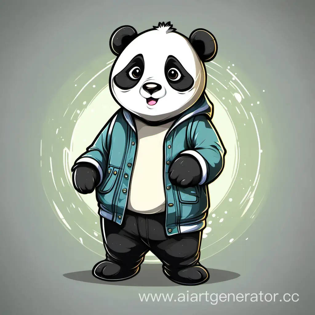 Cartoon-Panda-Wearing-Clothes-on-Transparent-Background