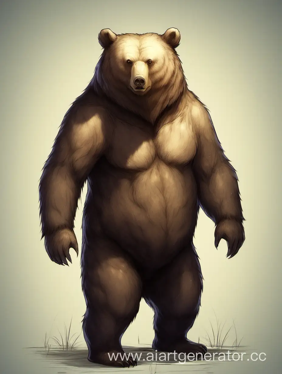 Медведь стоит