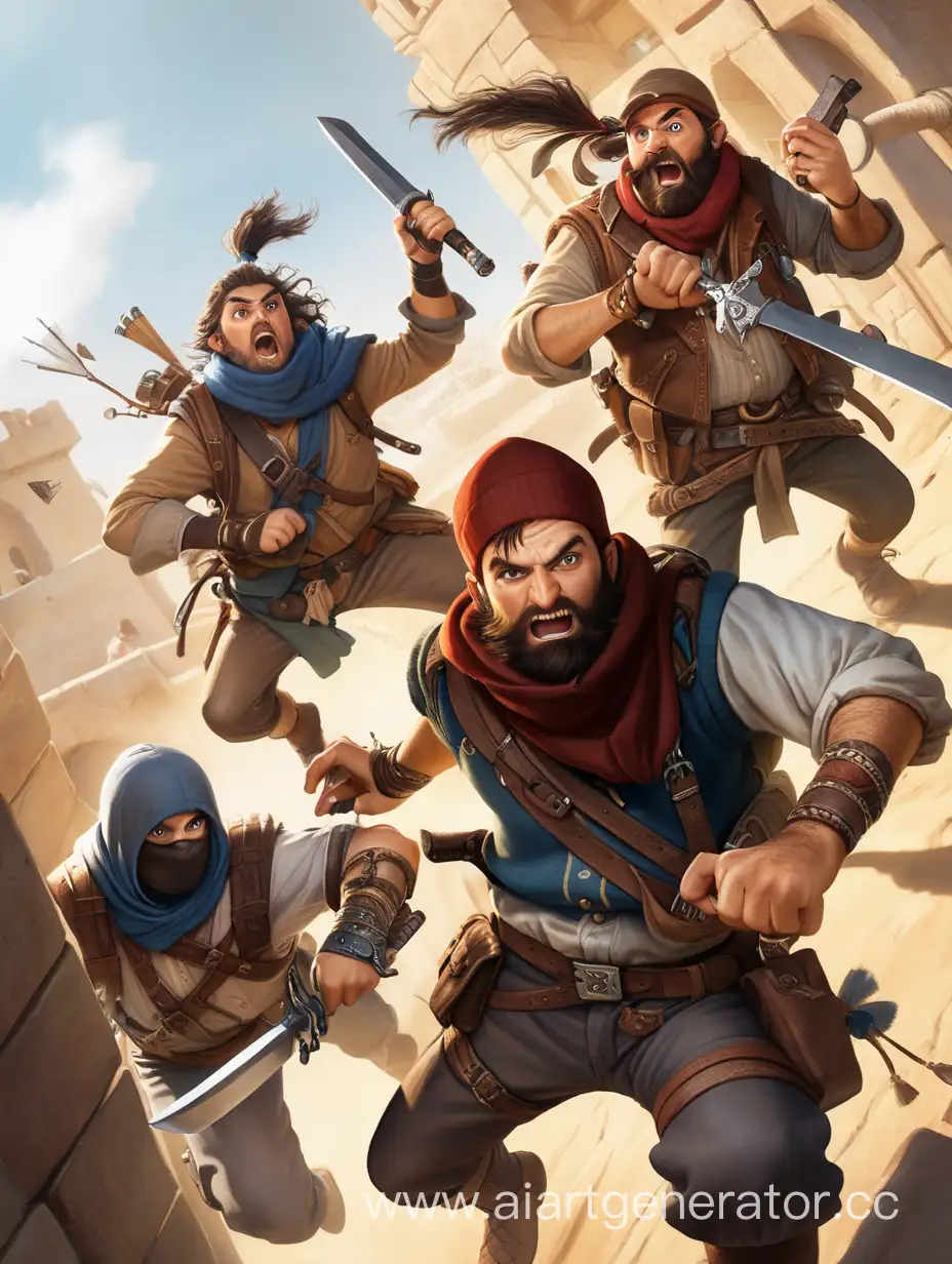 Epic-Adventurers-Confront-Bandits-in-Intense-Battle
