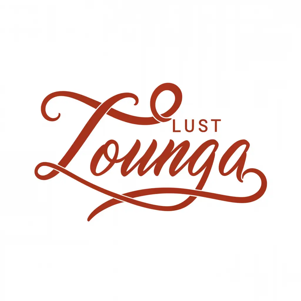 a logo design,with the text "lust loung", main symbol:letters,Moderate,clear background