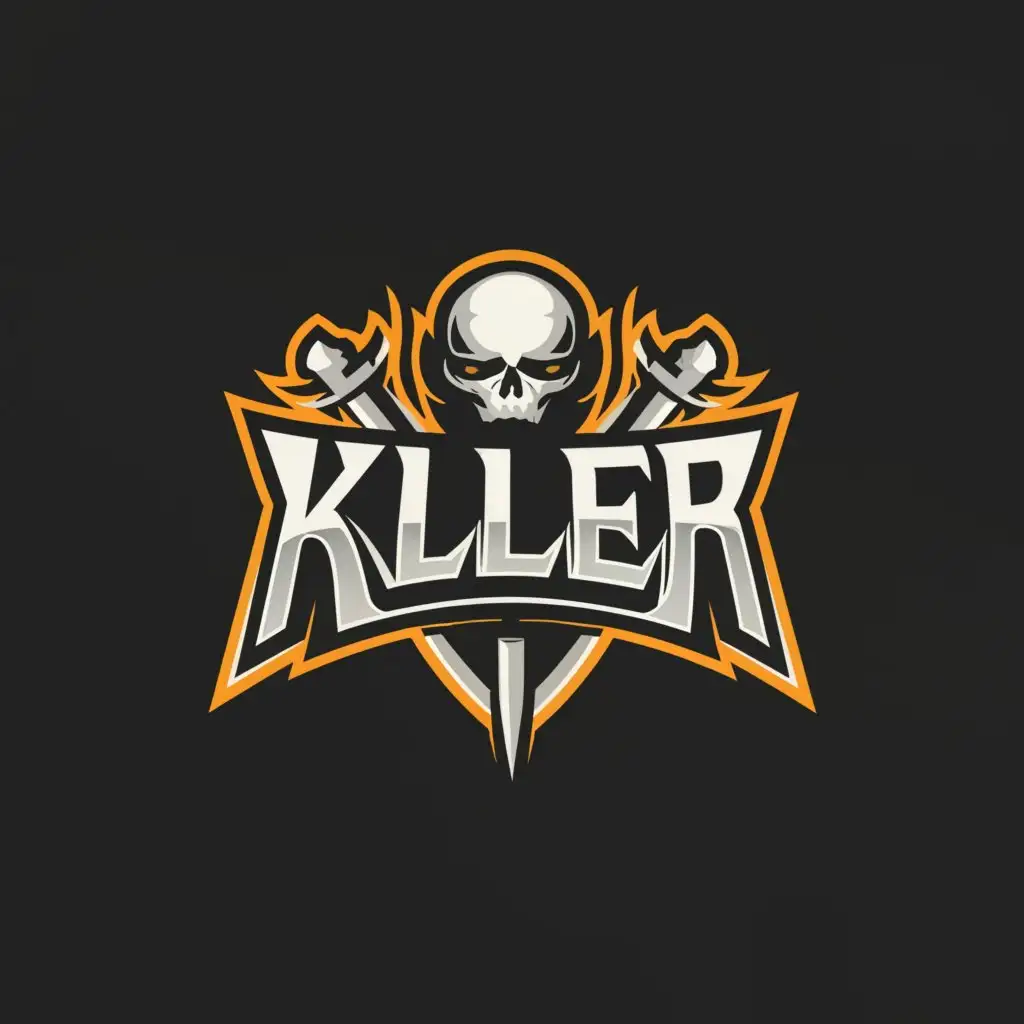 a logo design,with the text "Killer", main symbol:Deathbringer,Minimalistic,be used in Internet industry,clear background