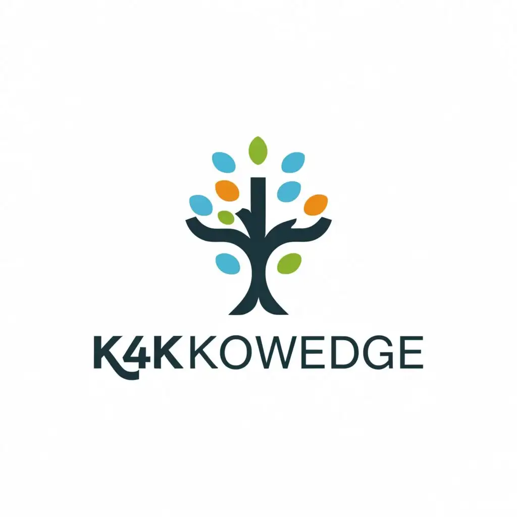 LOGO-Design-for-K4Knowledge-GrowthThemed-Symbol-in-Education-with-Clear-Background
