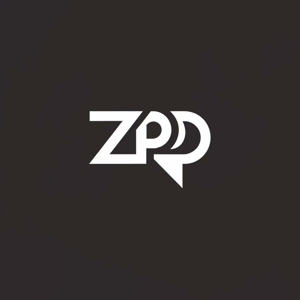 a logo design,with the text 'ZPD', main symbol:Message Good,Moderate,be used in Events industry,clear background