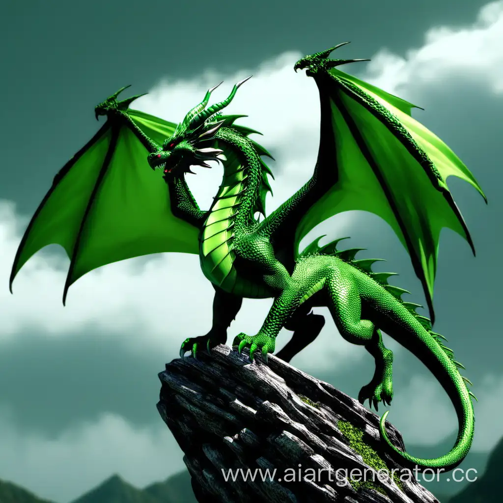 Majestic-Green-Dragon-in-Enchanted-Forest