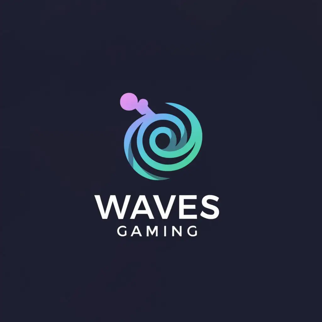 a logo design,with the text "WAVES Gaming", main symbol:gaming,Moderate,clear background