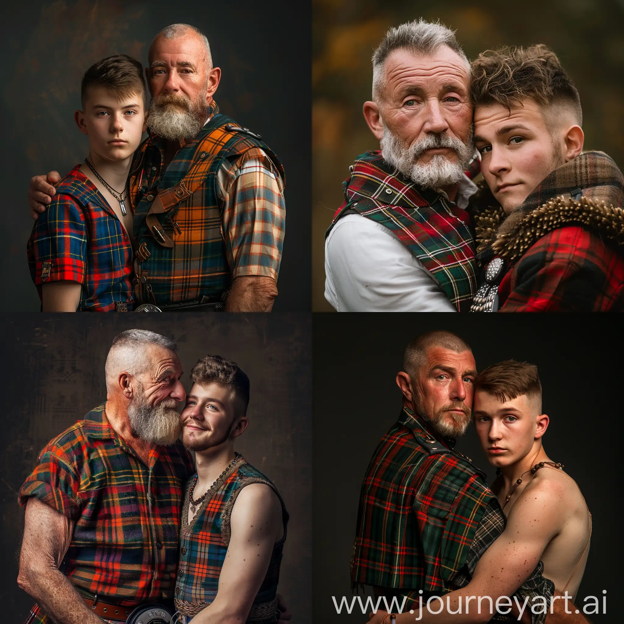 Scottish-Couple-Intergenerational-Love-in-Traditional-Attire