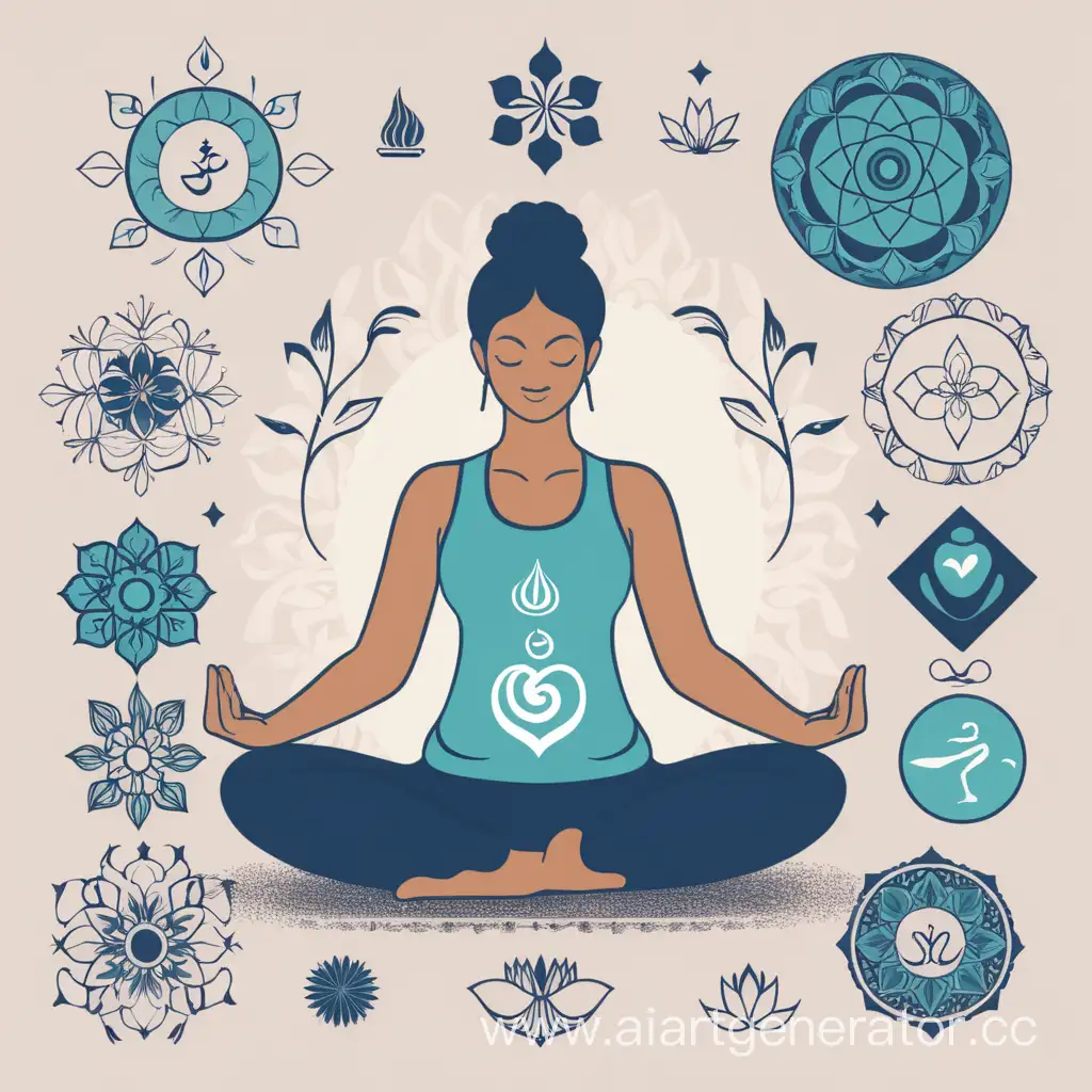 Craft a serene design vector t-shirt with yoga poses or mindfulness symbols for wellness enthusiasts.