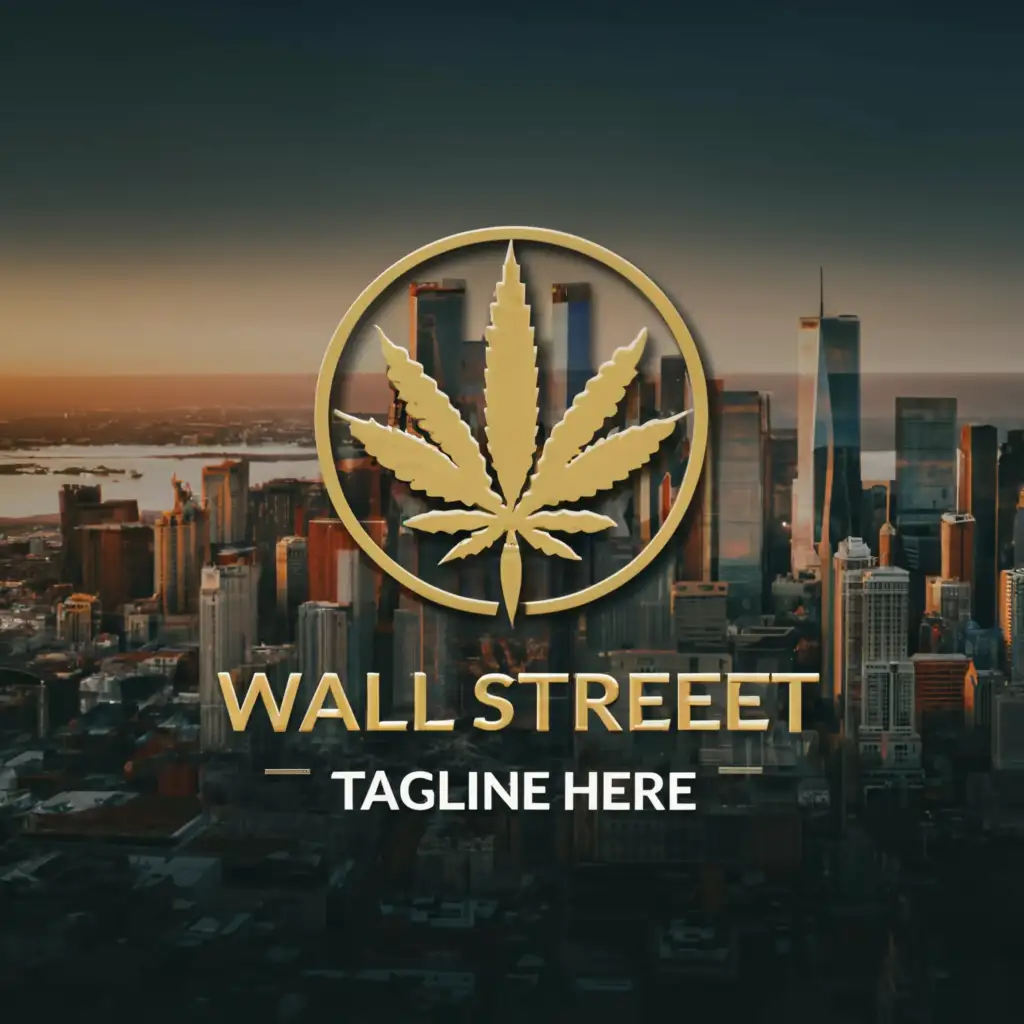 a logo design,with the text "Wall Street", main symbol:Stier Weed Joint,complex,clear background