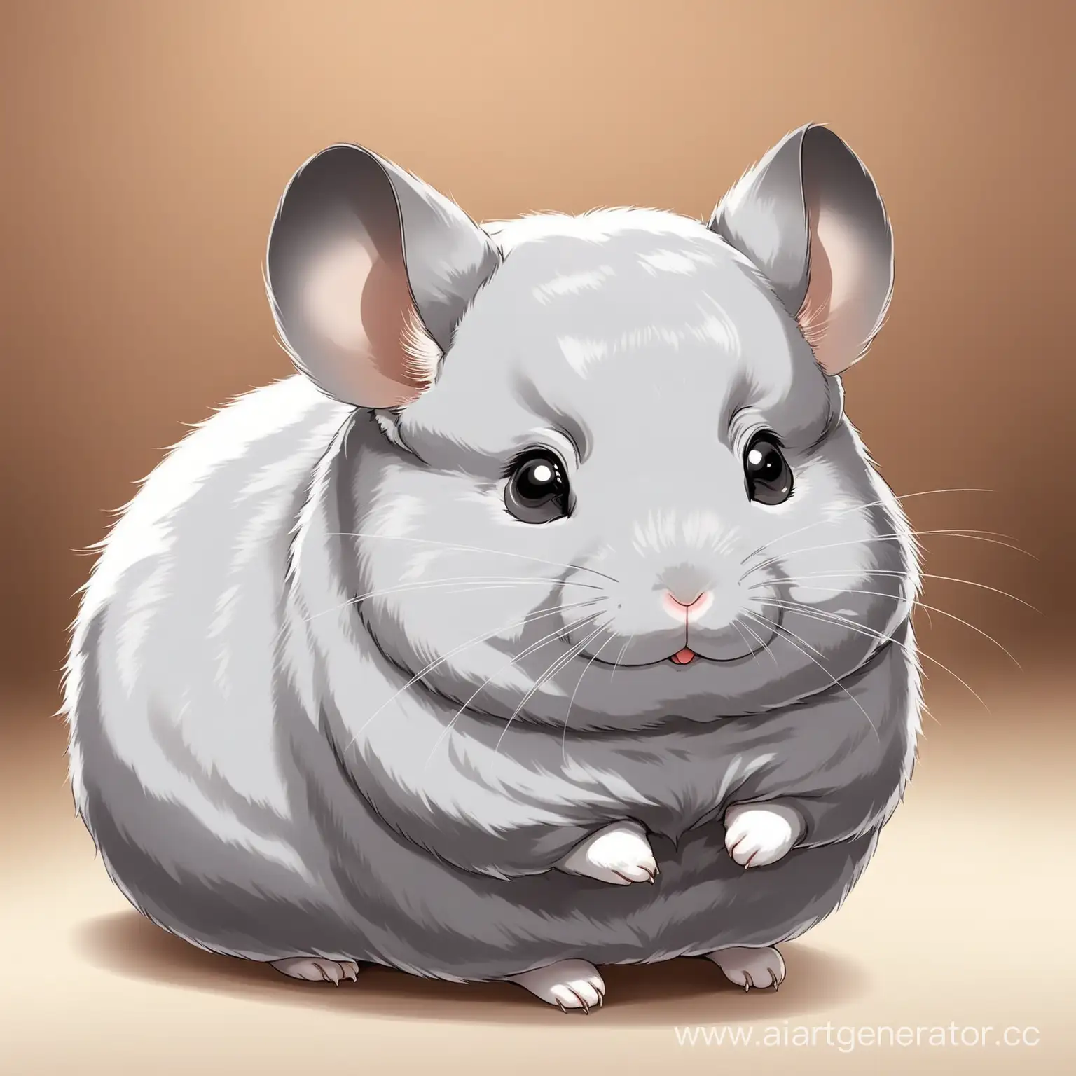 Fluffy-Chinchilla-Enjoying-Hay-in-a-Cozy-Enclosure