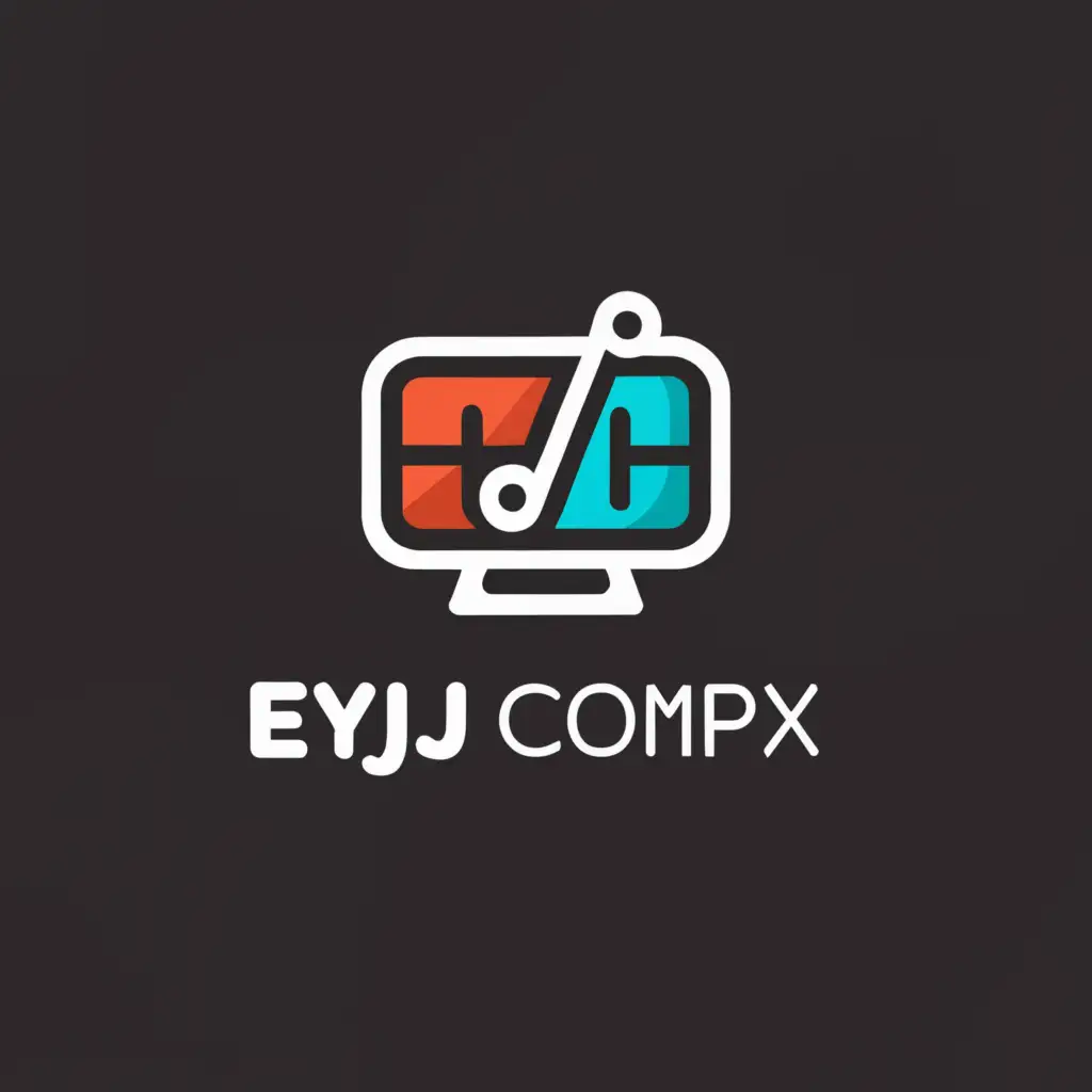 LOGO-Design-For-EyJ-Compx-Minimalistic-Computer-Symbol-on-Clear-Background