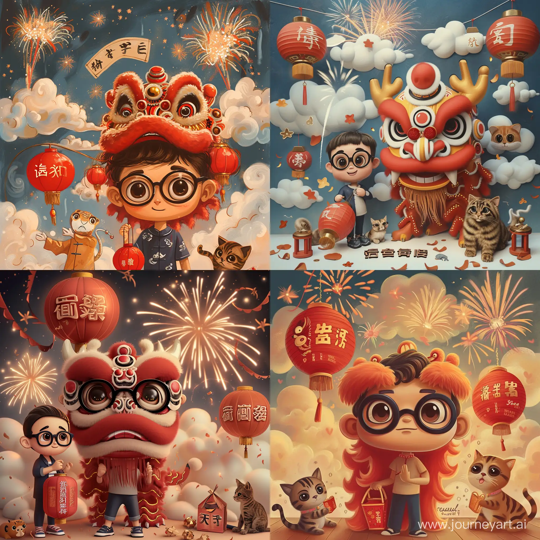 Festive-3D-New-Year-Painting-Year-of-the-Dragon-Celebration-with-Lion-Dance-and-Lanterns
