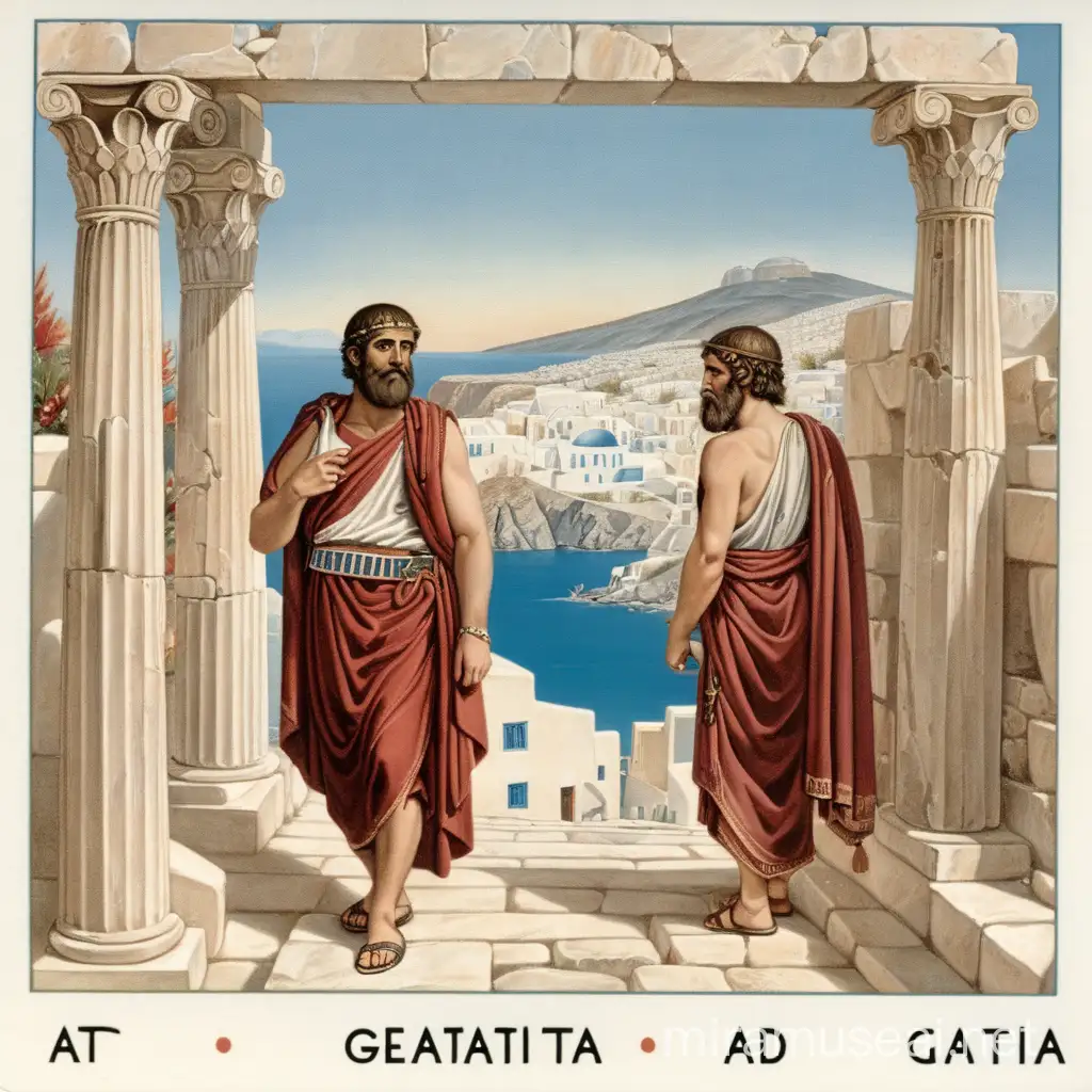 Greek Easter Greeting Card with Inscription