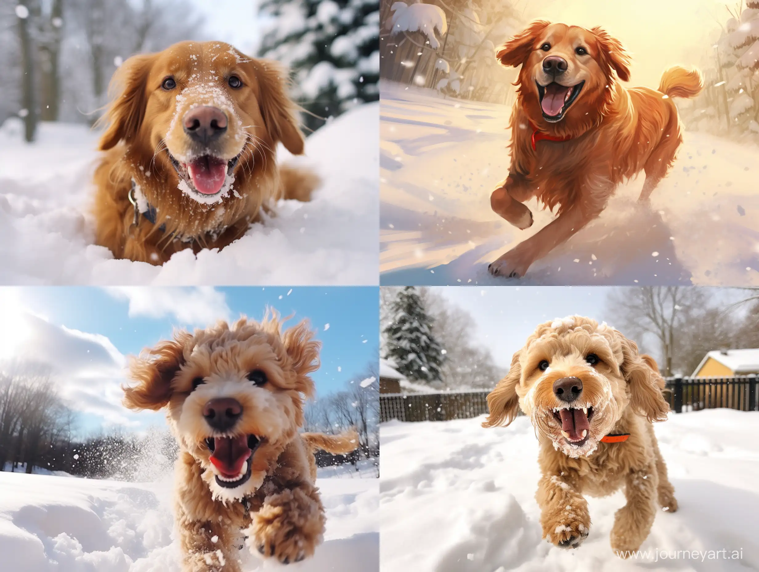 Joyful-Canine-Frolics-in-Winter-Wonderland