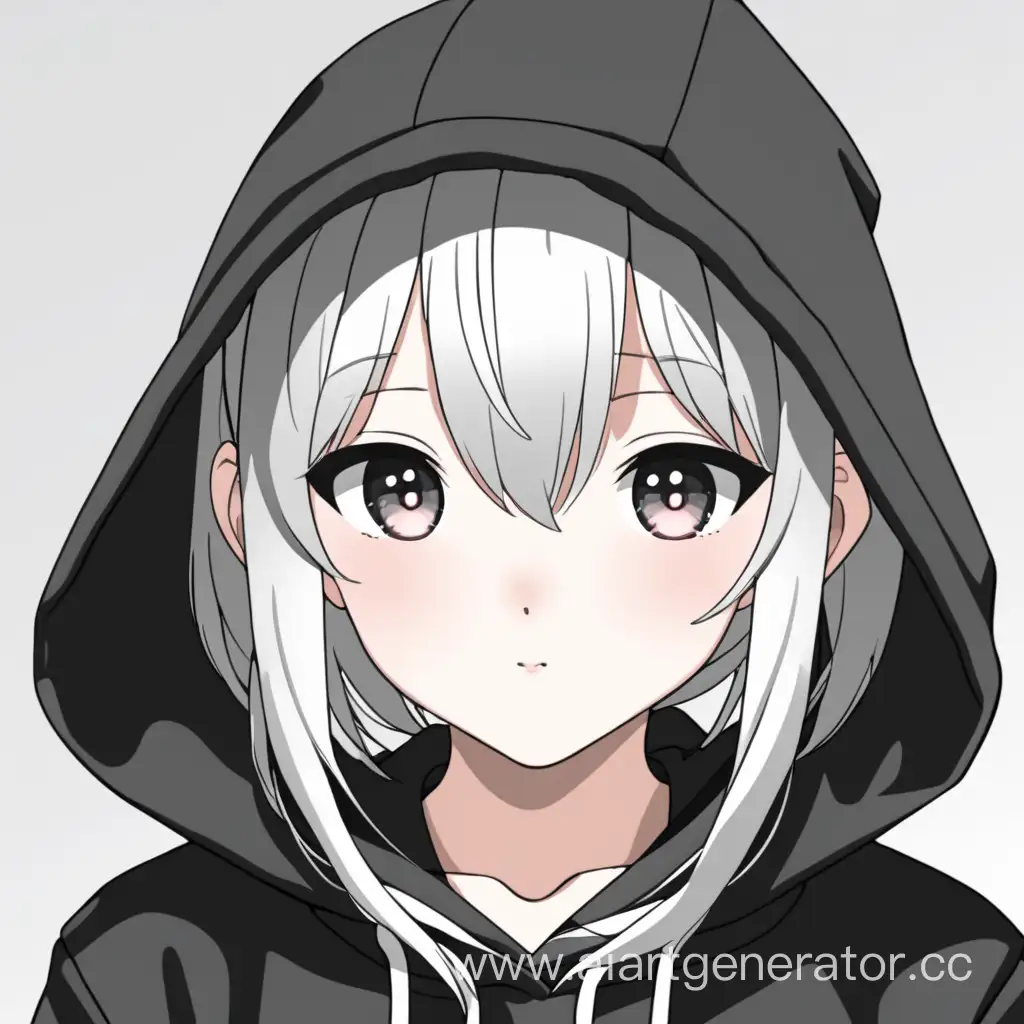 Cute-Anime-Loli-Girl-Wearing-Stylish-Black-Hoodie