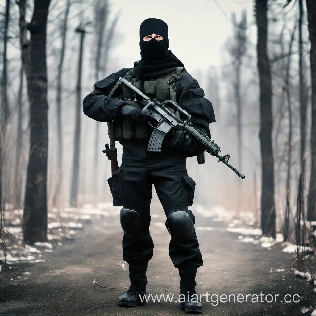 Russian-Soldier-in-Black-Mask-and-Helmet-Holding-Rifle