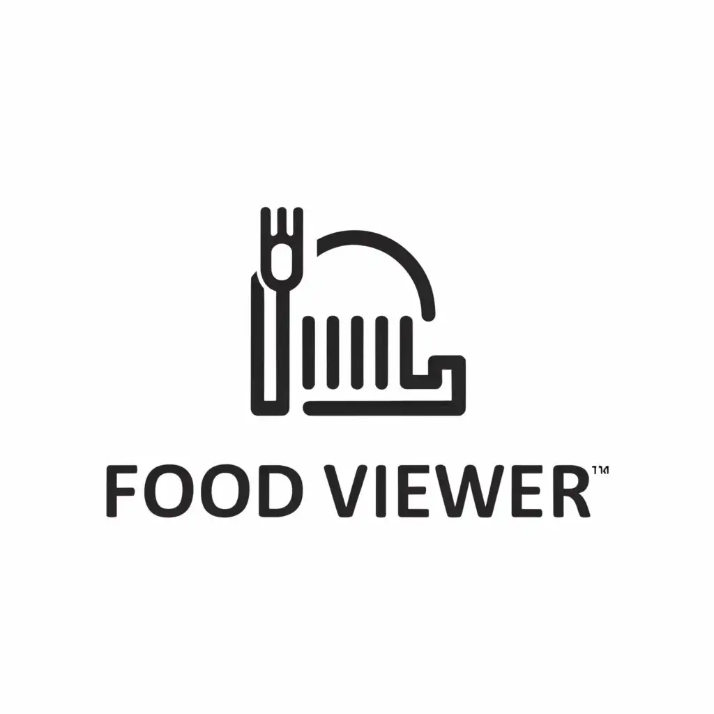 a logo design,with the text "Food Viewer", main symbol:restaurant,Minimalistic,be used in Restaurant industry,clear background