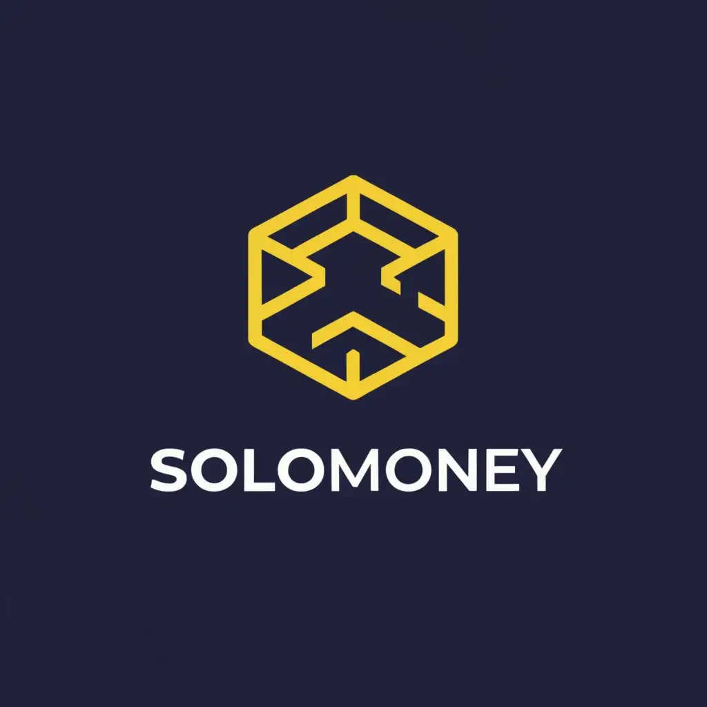 a logo design,with the text "solomoney", main symbol:cryptocurrency,Minimalistic,be used in Finance industry,clear background
