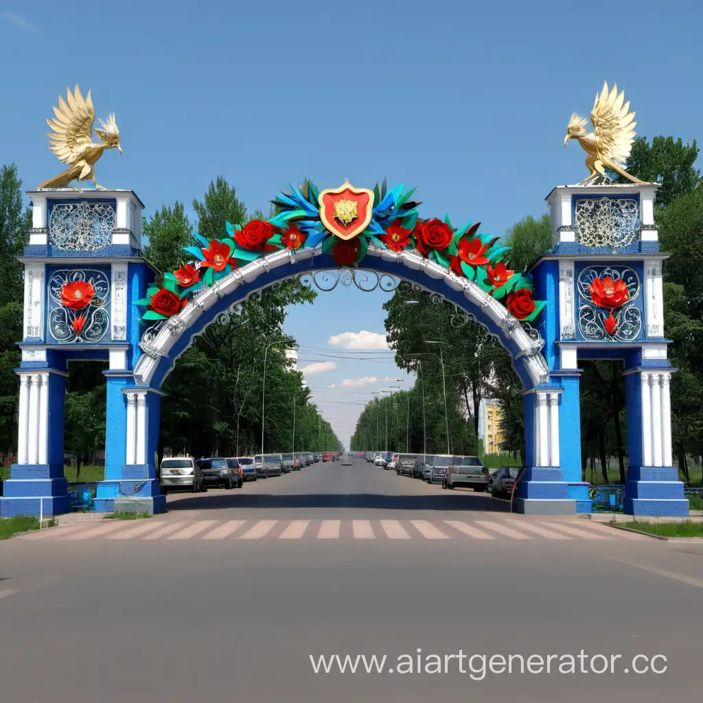 Красивое оформление въезд в город луганск