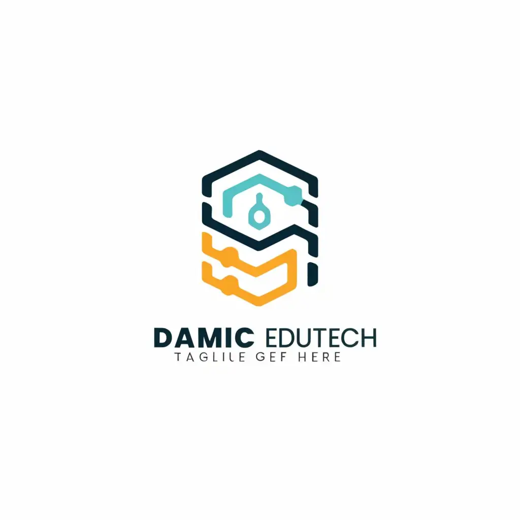 LOGO-Design-for-Damic-Edutech-Computer-and-Book-Symbol-in-Education-Industry-on-Clear-Background