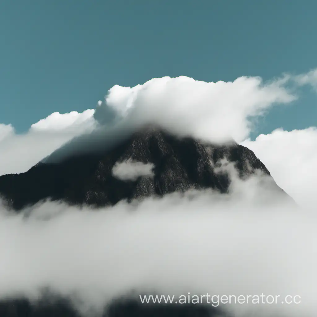 clouds laying on a mountain