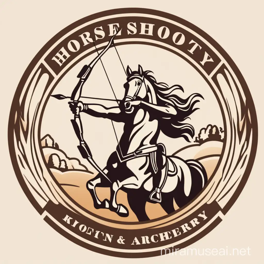 Elegant Horse Archery Logo Design