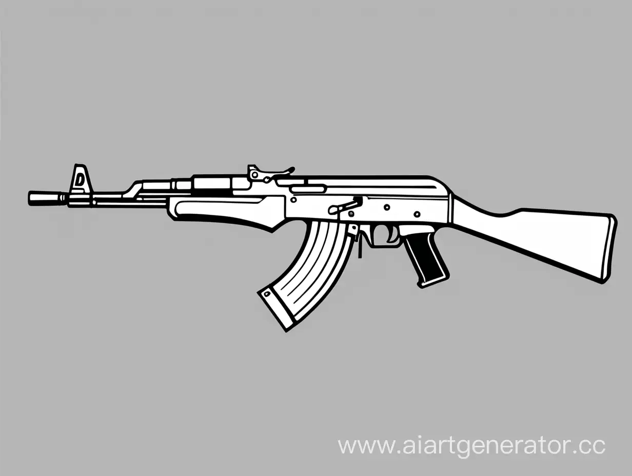 Minimalist-Stylized-GTA-San-Andreas-AK47-Icon